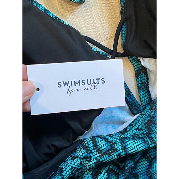 NWT Swimsuits for All Python Plunge Tankini Top and Bottom Set Women Plus Sz 24 - Picture 6 of 8